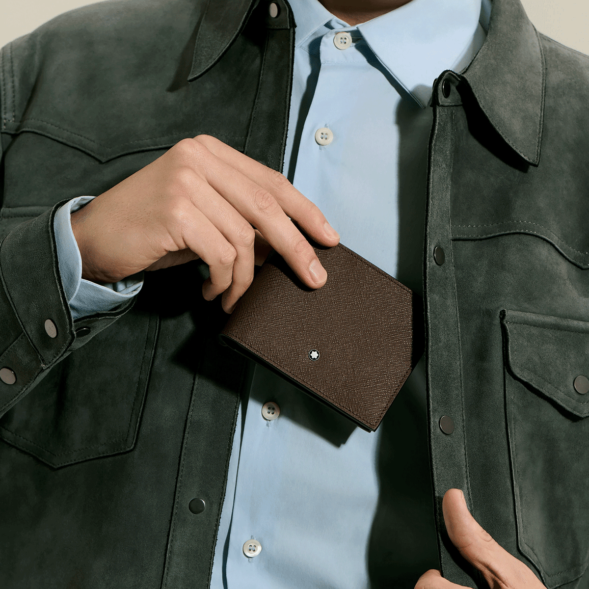 Montblanc Wallet 6cc in Sartorial Leather Ebony