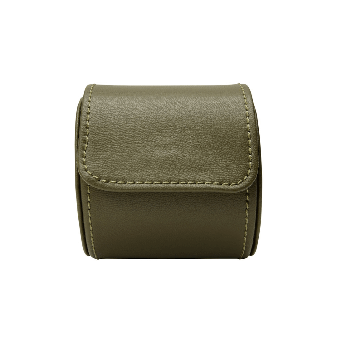 Wolf Design Single Watch Roll Olive Earth