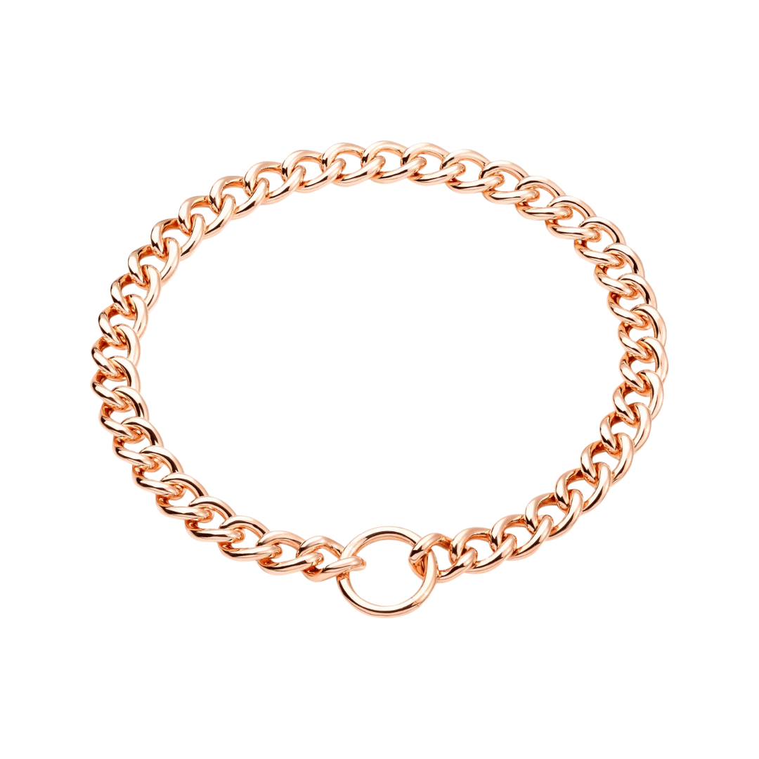 Pomellato Catene 18k Rose Gold and Link Chain Necklace