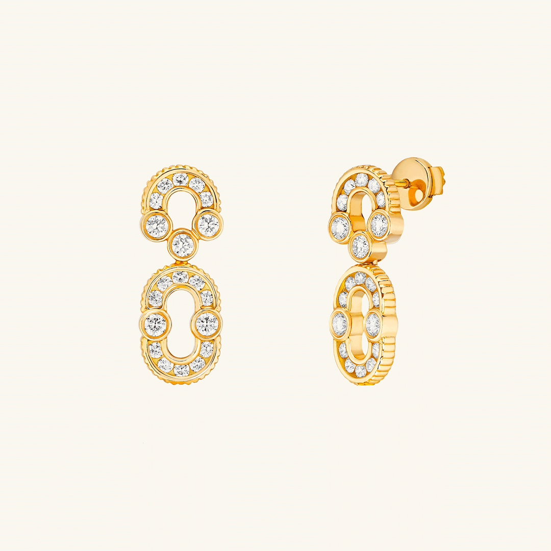Viltier 18k Yellow Gold Magnetic Solo Diamond Earrings