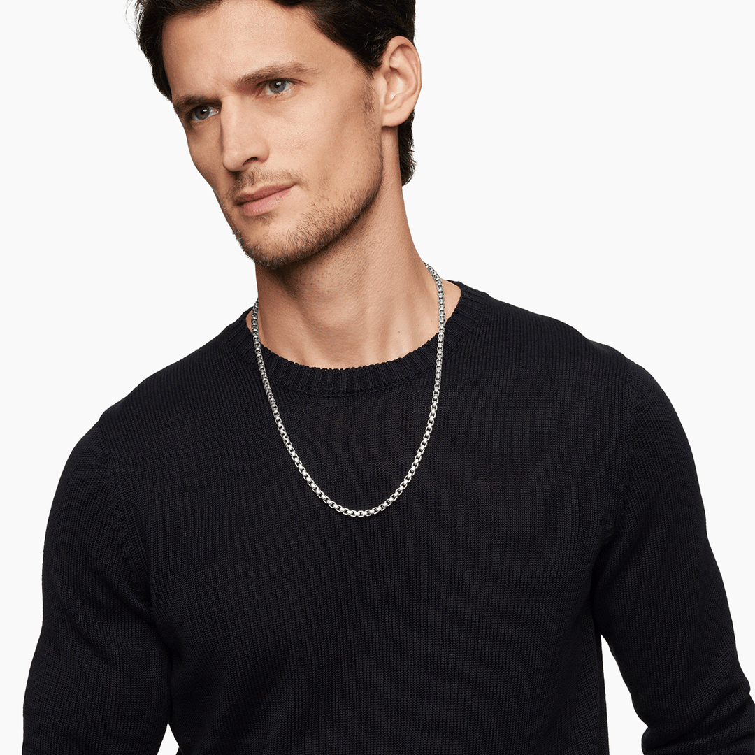 David Yurman Box Chain Necklace Sterling Silver, 5.2mm