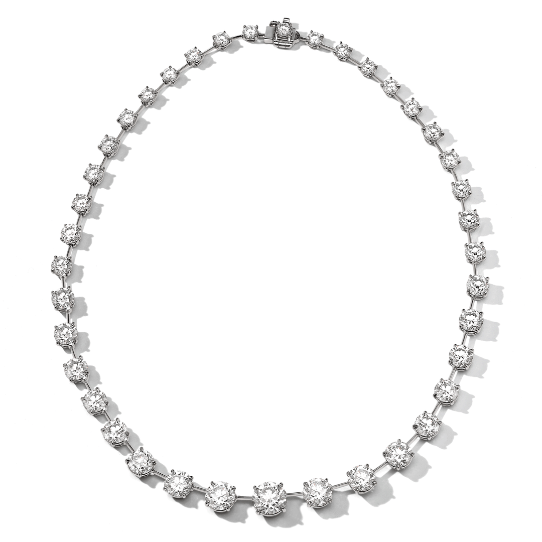 Hamilton Private Reserve Collection Platinum and Diamond Bar Set Necklace