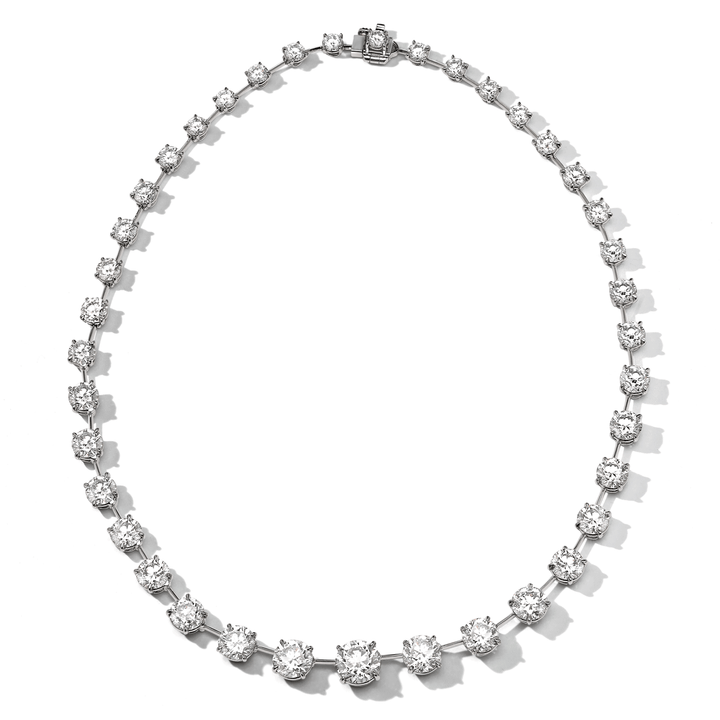 Hamilton Private Reserve Collection Platinum and Diamond Bar Set Necklace