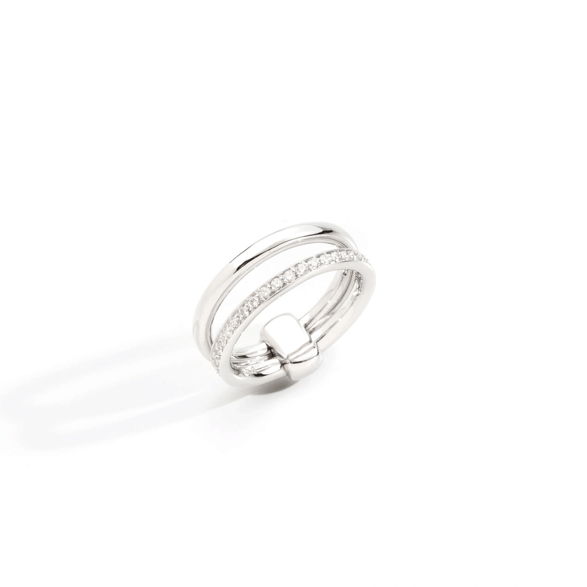 Pomellato Iconica 18k White Gold and Diamond Ring