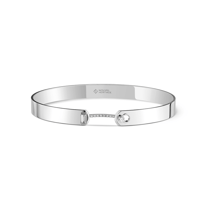 Nouvel Heritage Dinner Date GM Mood 18k White Gold Bangle