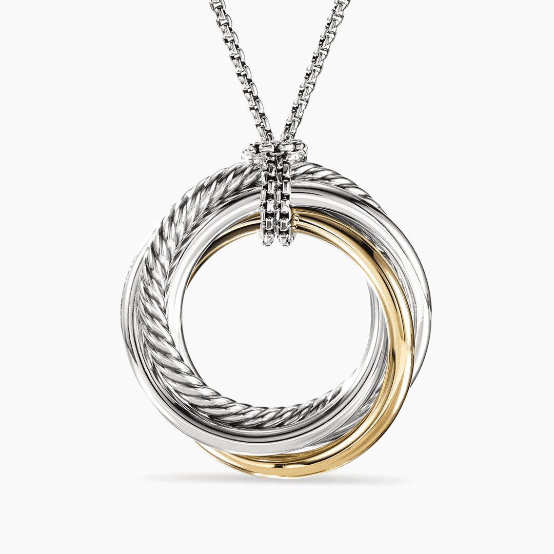 David Yurman Crossover Pendant Necklace in 14k Yellow Gold