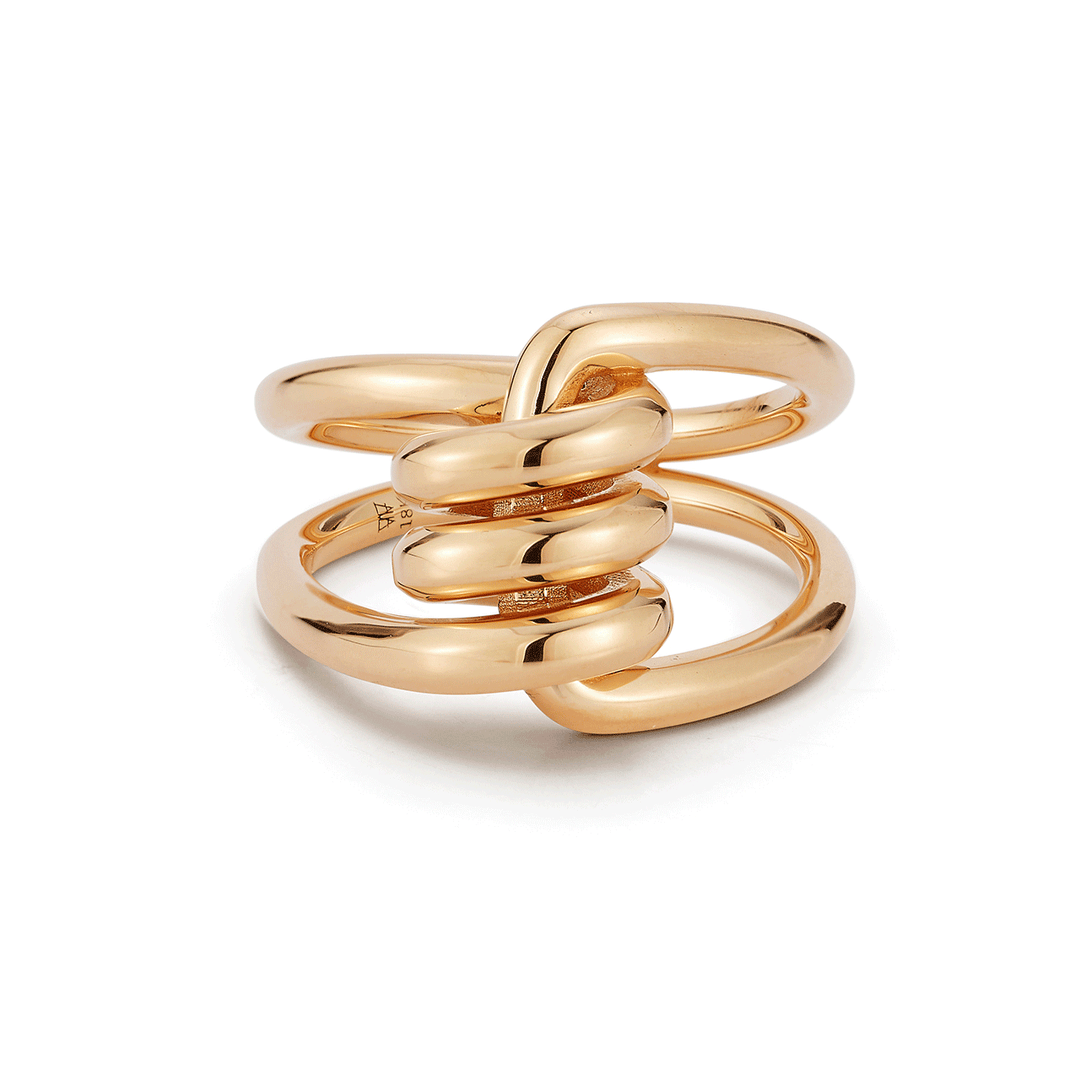 Walters Faith Huxley 18k Rose Gold Single Coil Link Ring