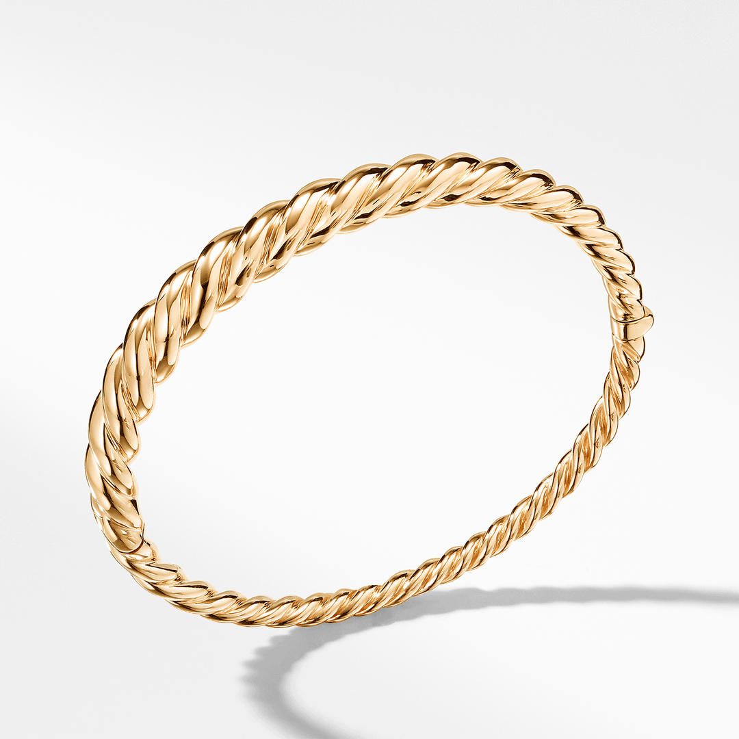 David Yurman Pure Form Cable Bracelet in 18k Yellow Gold, 6mm