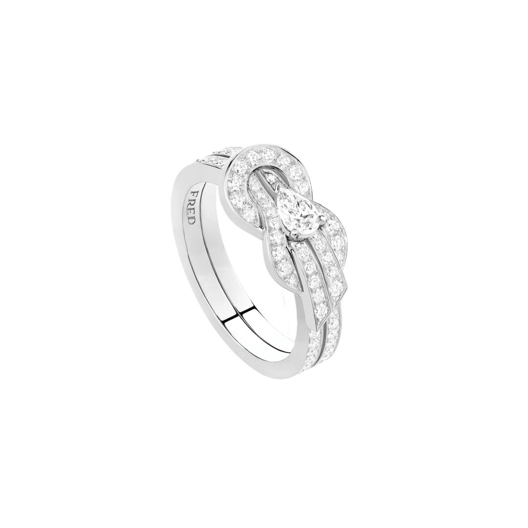 FRED Chance Infinie 18k White Gold and Diamond Medium Model Ring                       ring