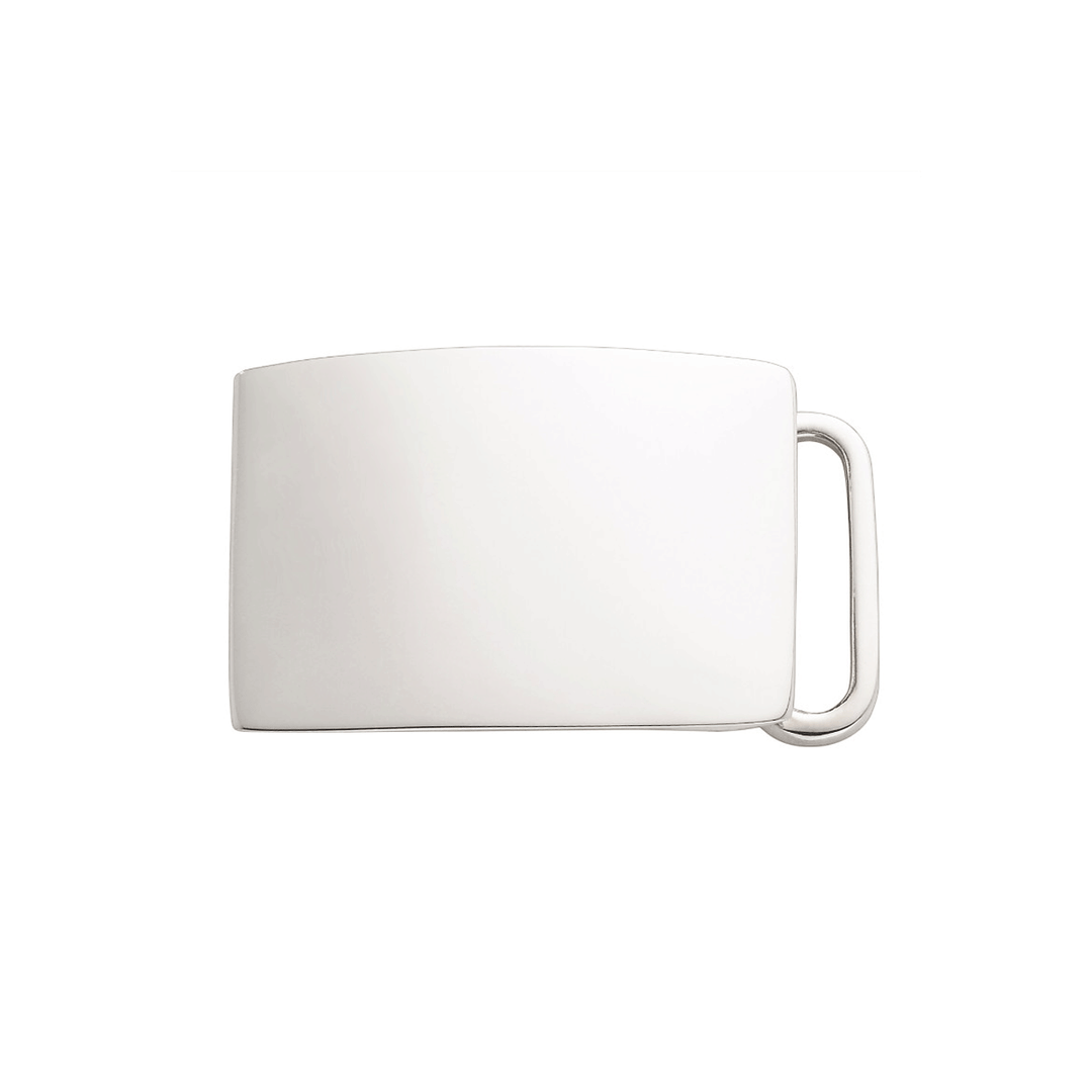 Sterling Silver Plain Polished 1 Inch Belt Buckle