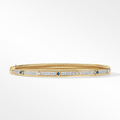 David Yurman Modern Renaissance Bracelet in 18k Yellow Gold with Blue Sapphires and Full Pavé Diamon