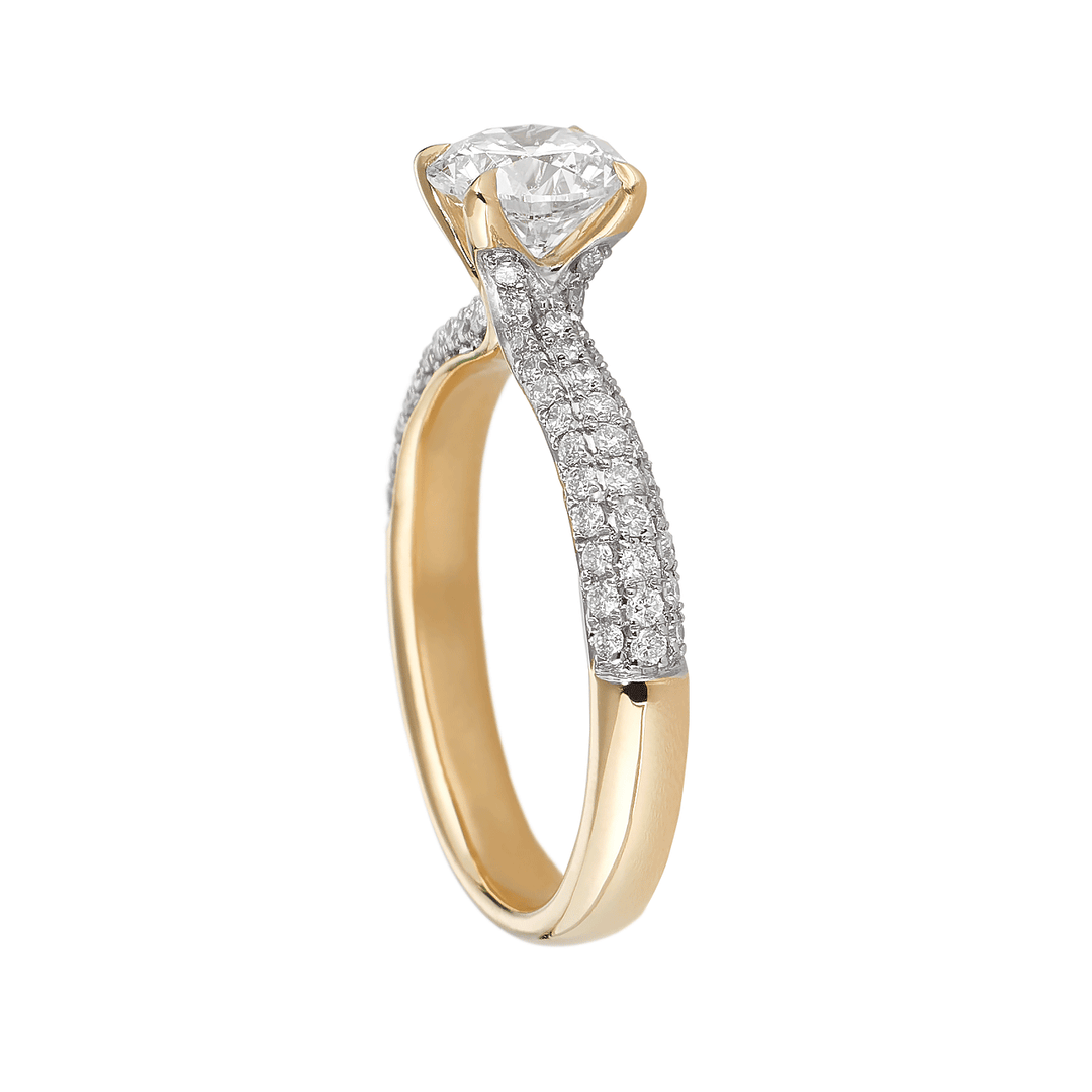 Grace 18k Yellow Gold and Diamond Engagement Mounting Ring