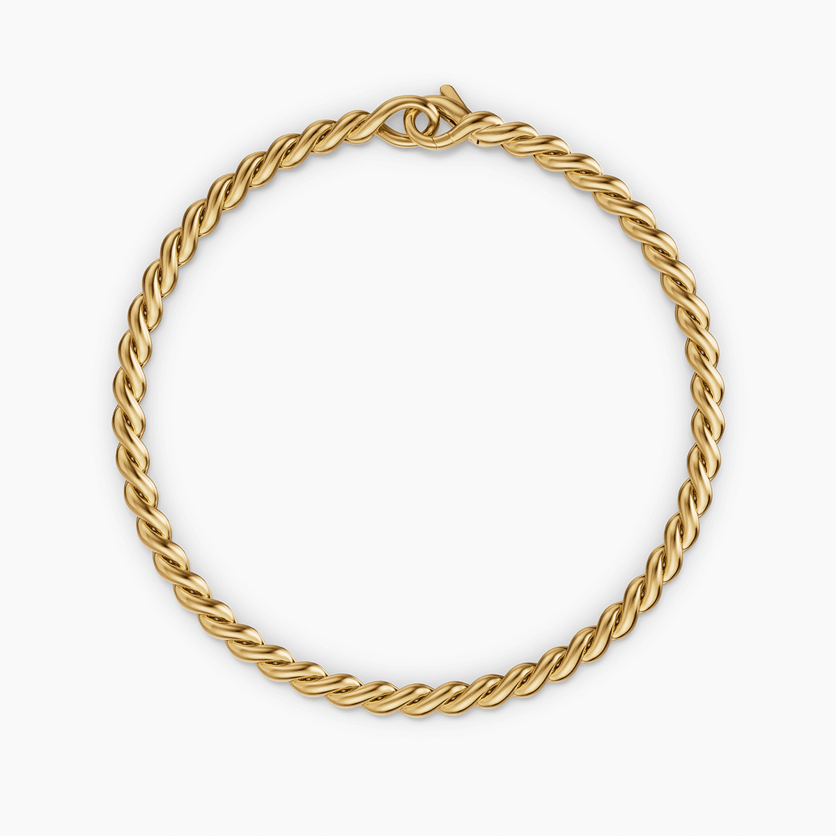 Sculpted Cable Chain Bracelet 18K Yellow Gold Medium