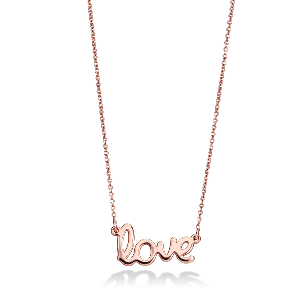 14k Rose Gold Love Necklace