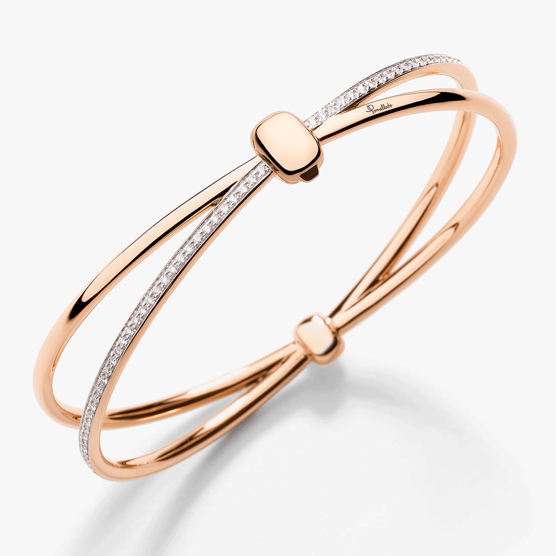 Pomellato Together 18k Rose Gold Diamond Bangle