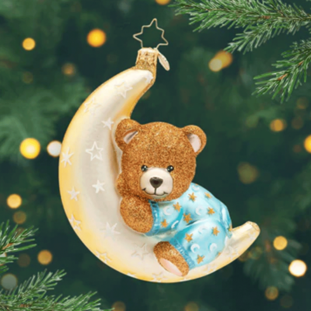 Christopher Radko Blue Moonlight Snuggles Ornament