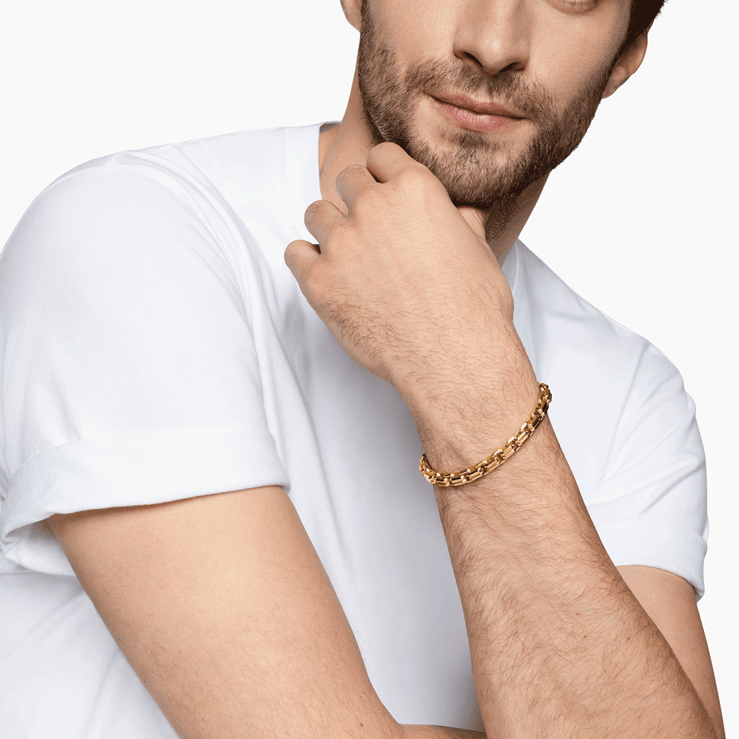 David Yurman Streamline Double Heirloom Link Bracelet in 18k Yellow Gold