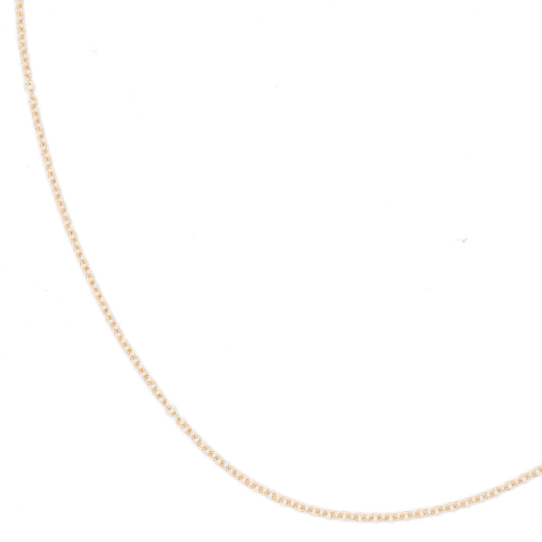 18k Rose Recycled Gold 1.5mm Cable 18 Inch Necklace