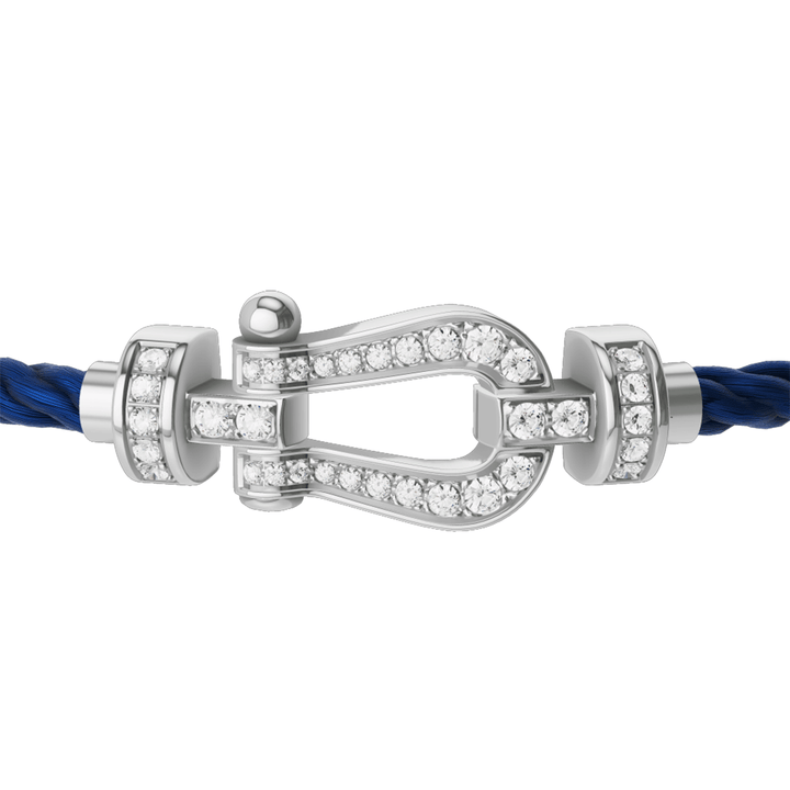 FRED Force 10 Navy Cord with 18k White Diamond MD Buckle,Exclusively at Hamilton Jewelers