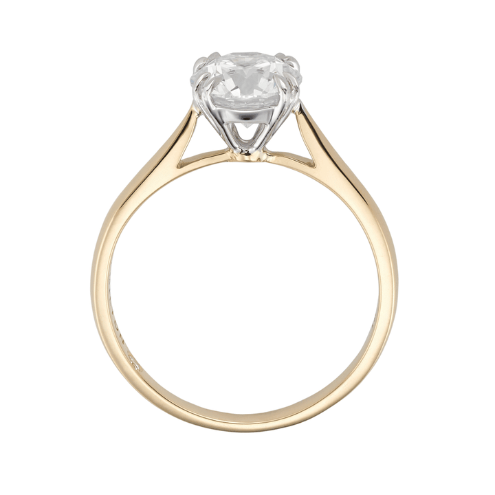 Hamilton Centennial Collection 18k Yellow Gold and Solitaire Engagement Mounting Ring For Round Diamond