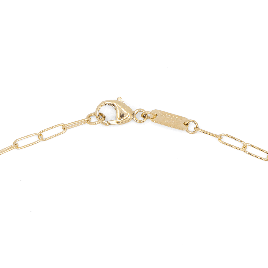Hamilton Collectons 14k Yellow Recycled Gold Extra Small 2.2mm Long Link Chain 18" Necklace