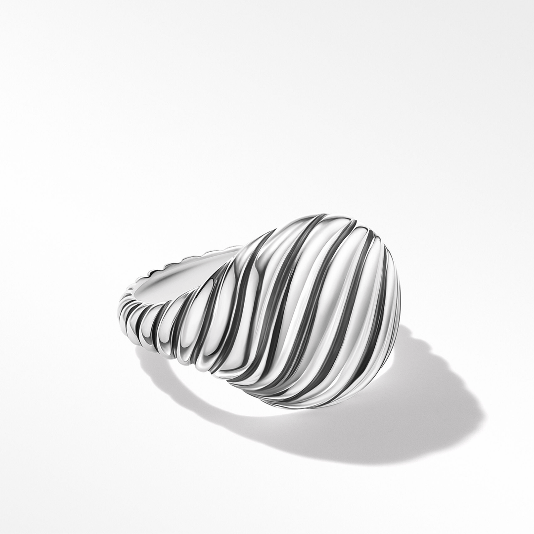 David Yurman Sculpted Cable Pinky Ring in Sterling Silver