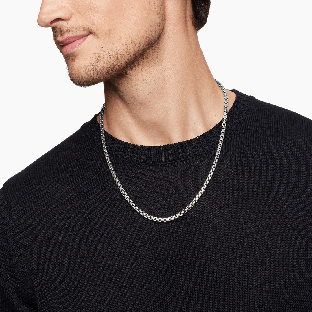 David Yurman Box Chain Necklace Sterling Silver, 4.8mm