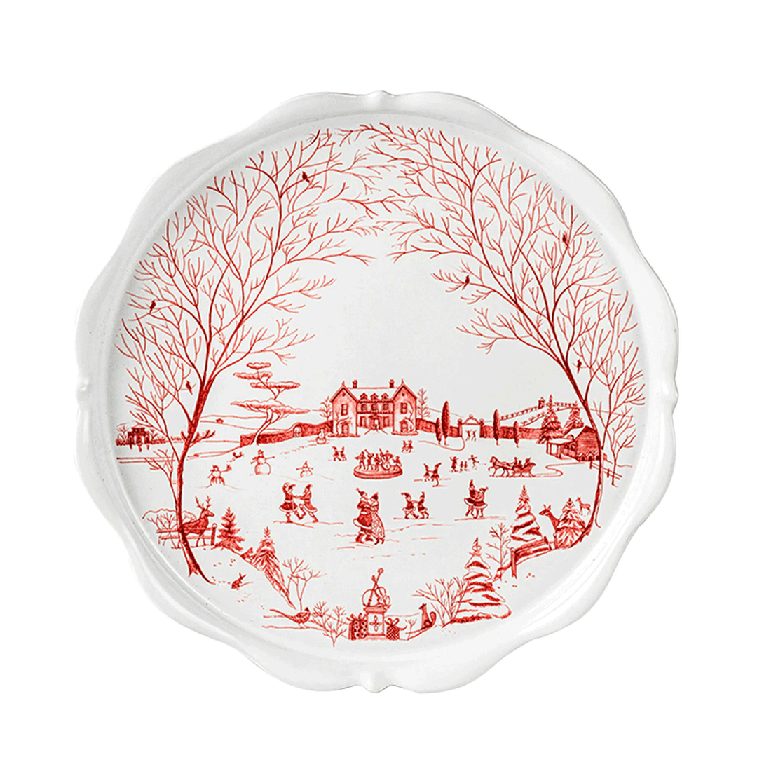Juliska Country Estate Winter Frolic Cake Stand