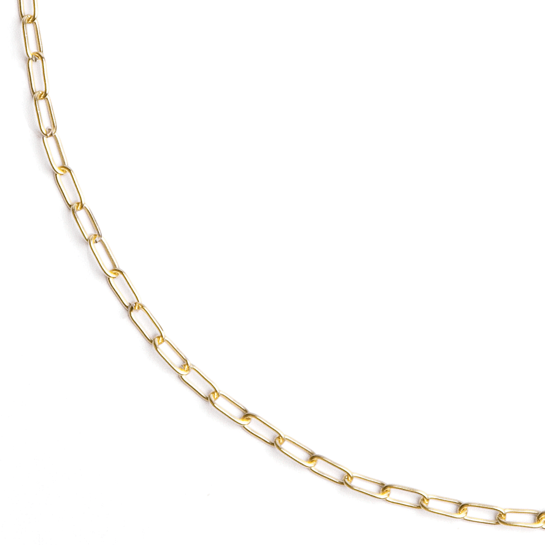 Hamilton Collection 14k Yellow Recycled Gold Small 2.6mm Long Link Chain 16 Inch Necklace