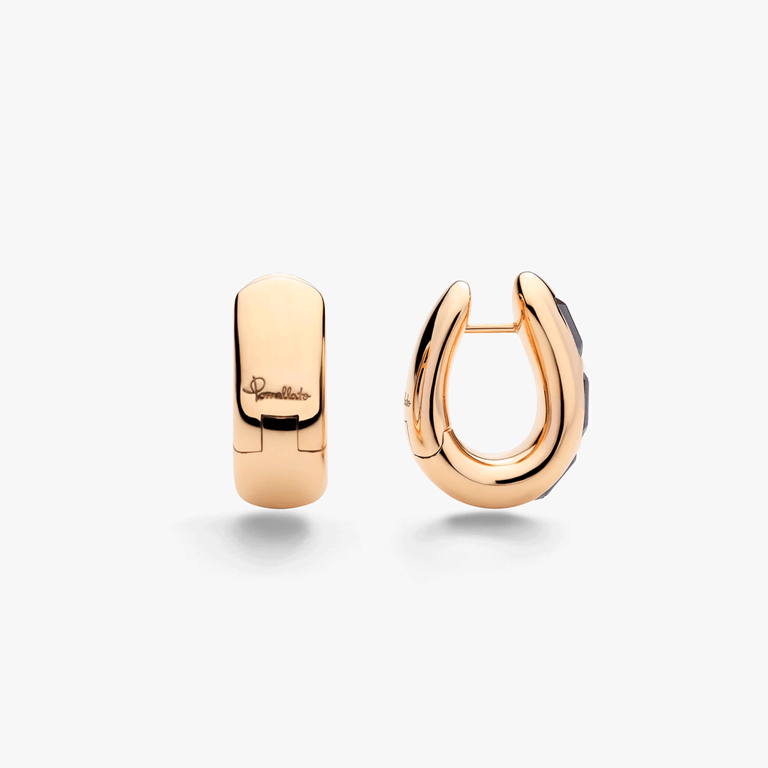 Pomellato Iconica 18k Rose Gold and London Blue Topaz Earrings