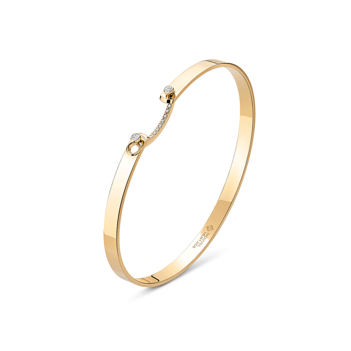 Nouvel Heritage Business Meeting Mood 18k Yellow Gold Bangle