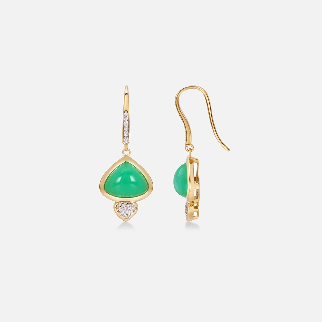 Marina B Trisolina French Wire Earrings with Chrysoprase