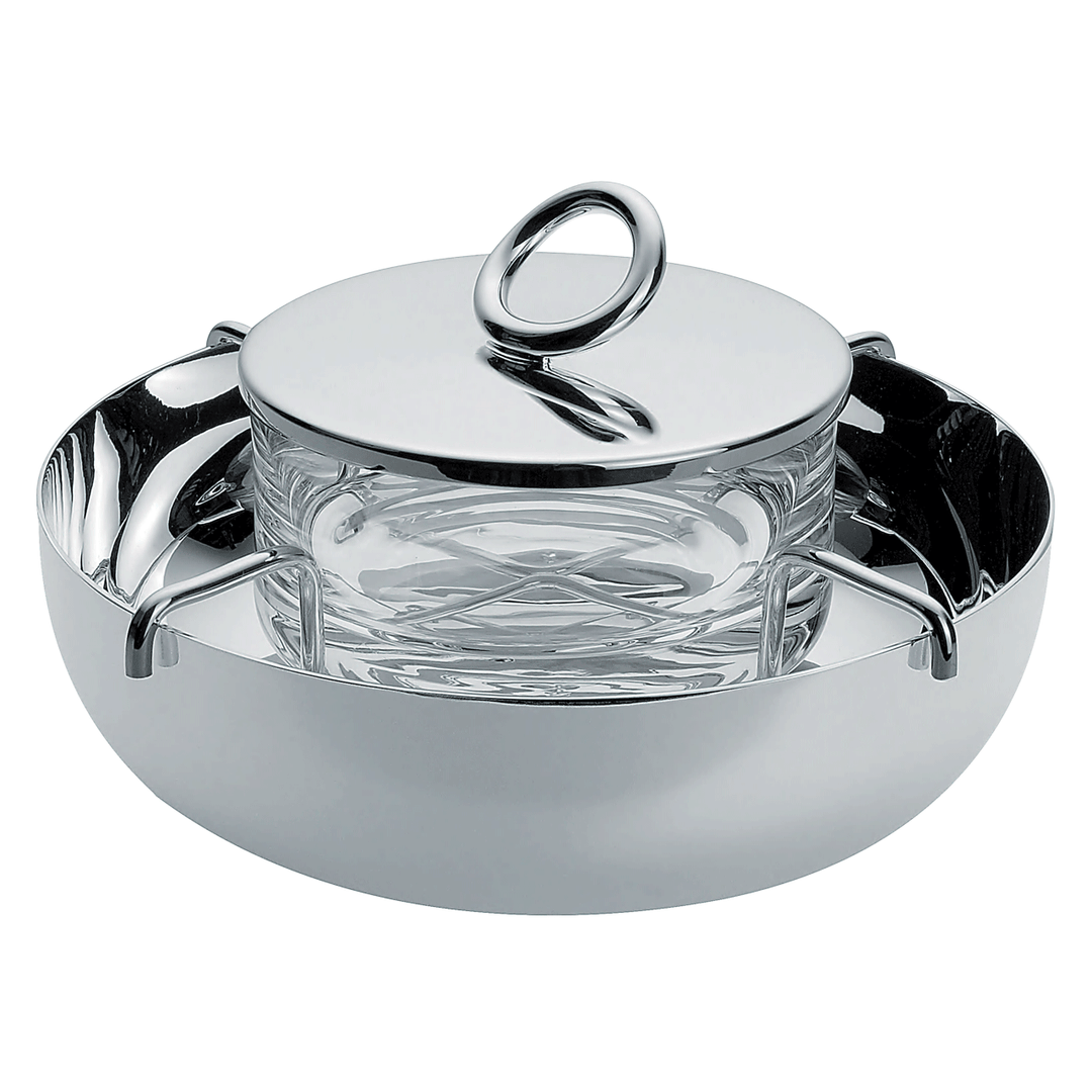 Christofle Silver Plate Vertigo Small Caviar Server