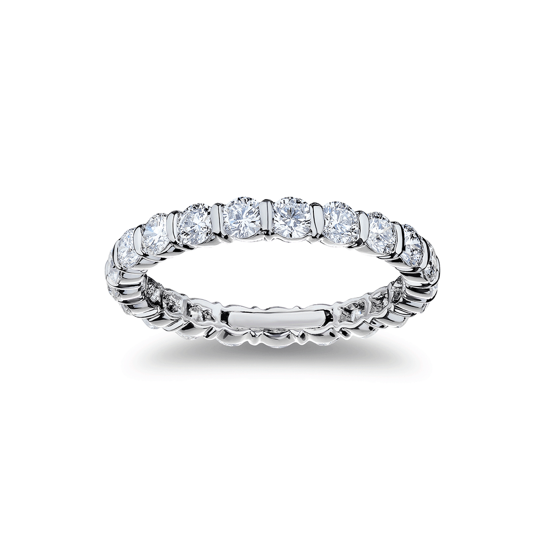 Platinum and 1.87 Total Weight Diamond Eternity Band
