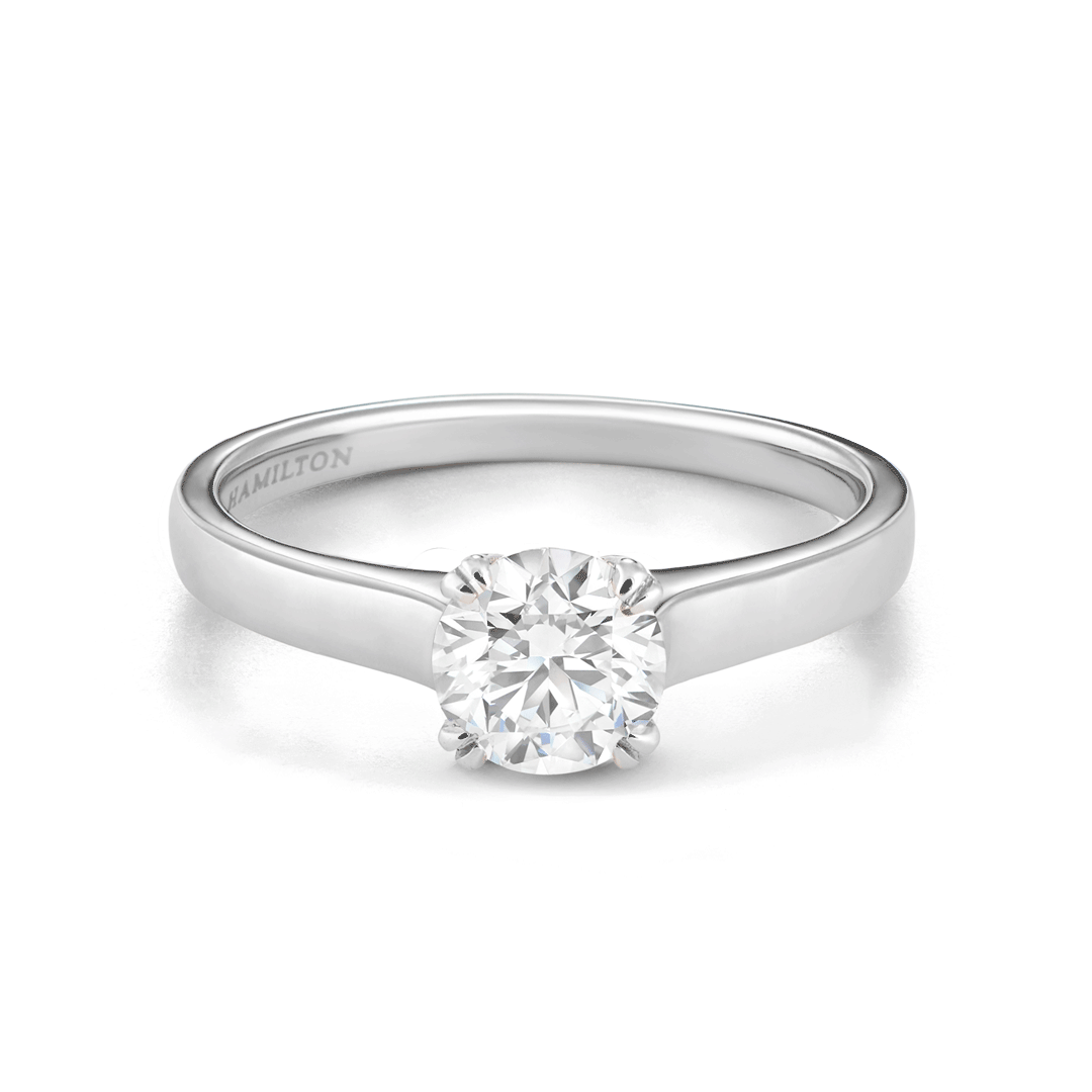 Hamilton Cherish Collection 18k White Gold and 0.50 Total Weight Diamond Engagement Ring