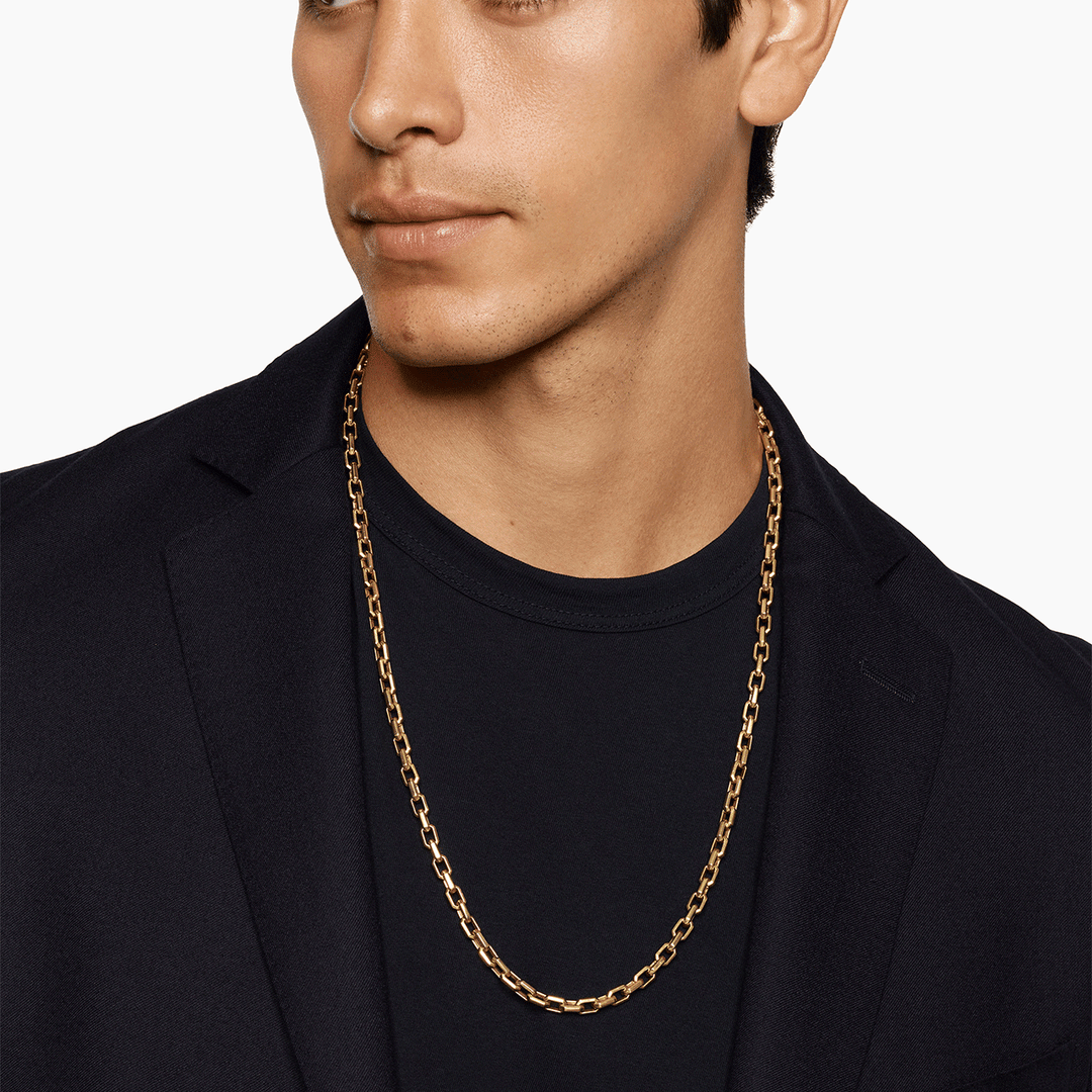 David Yurman Streamline Heirloom Chain Link Necklace 18k Yellow Gold, 5.5mm