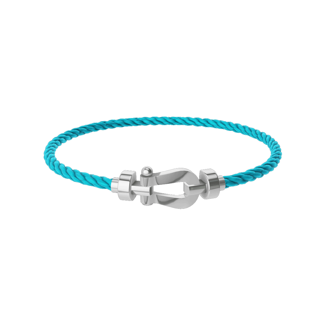 FRED Turquoise Cord Bracelet with 18k White MD Buckle, Exclusively at Hamilton Jewelers