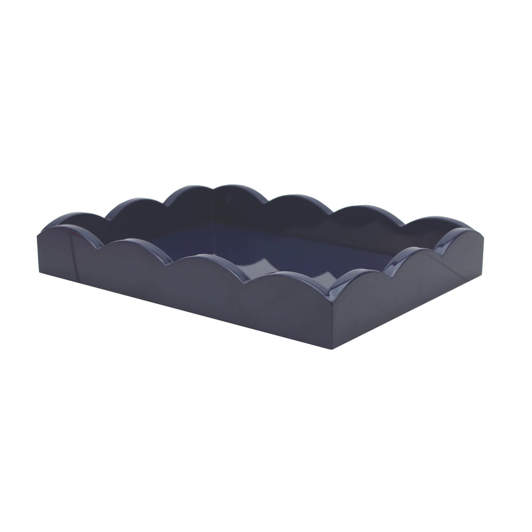 Navy Scalloped 11 x 8 Tray