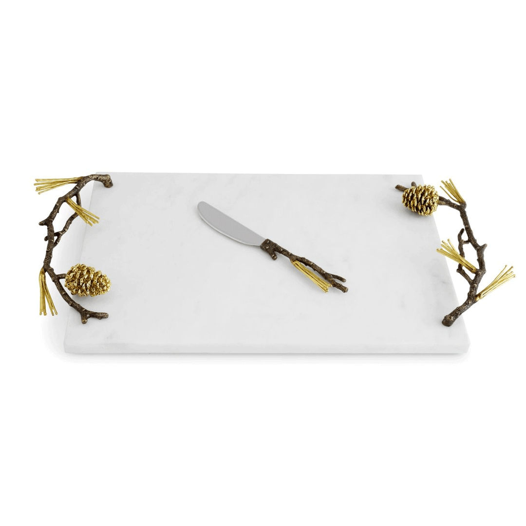 Michael Aram Pine Cone Cheese Board with Knife