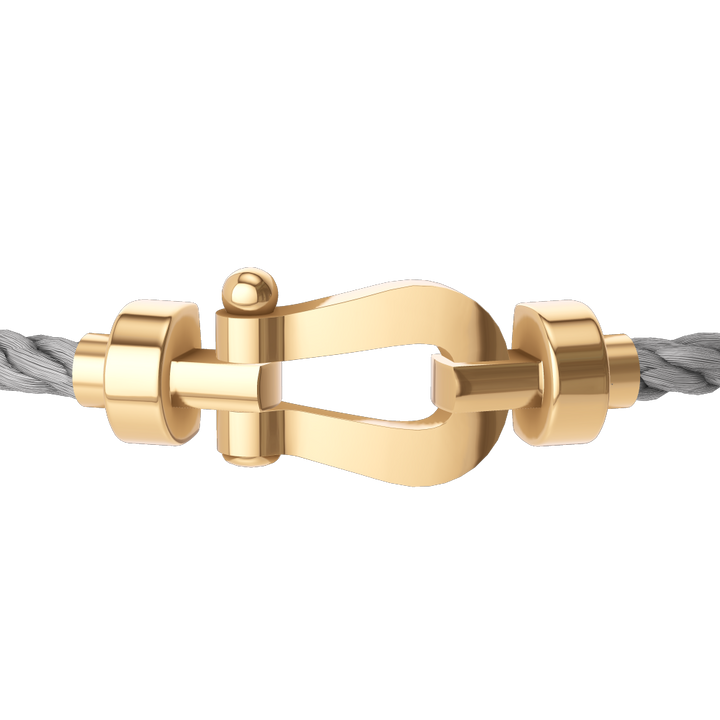 FRED Steel Cord Bracelet with 18k Yellow Gold MD Buckle, Exclusively at Hamilton Jewelers