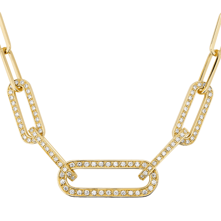 Dinh Van Maillon L 18k Yellow Gold  and Diamond Necklace