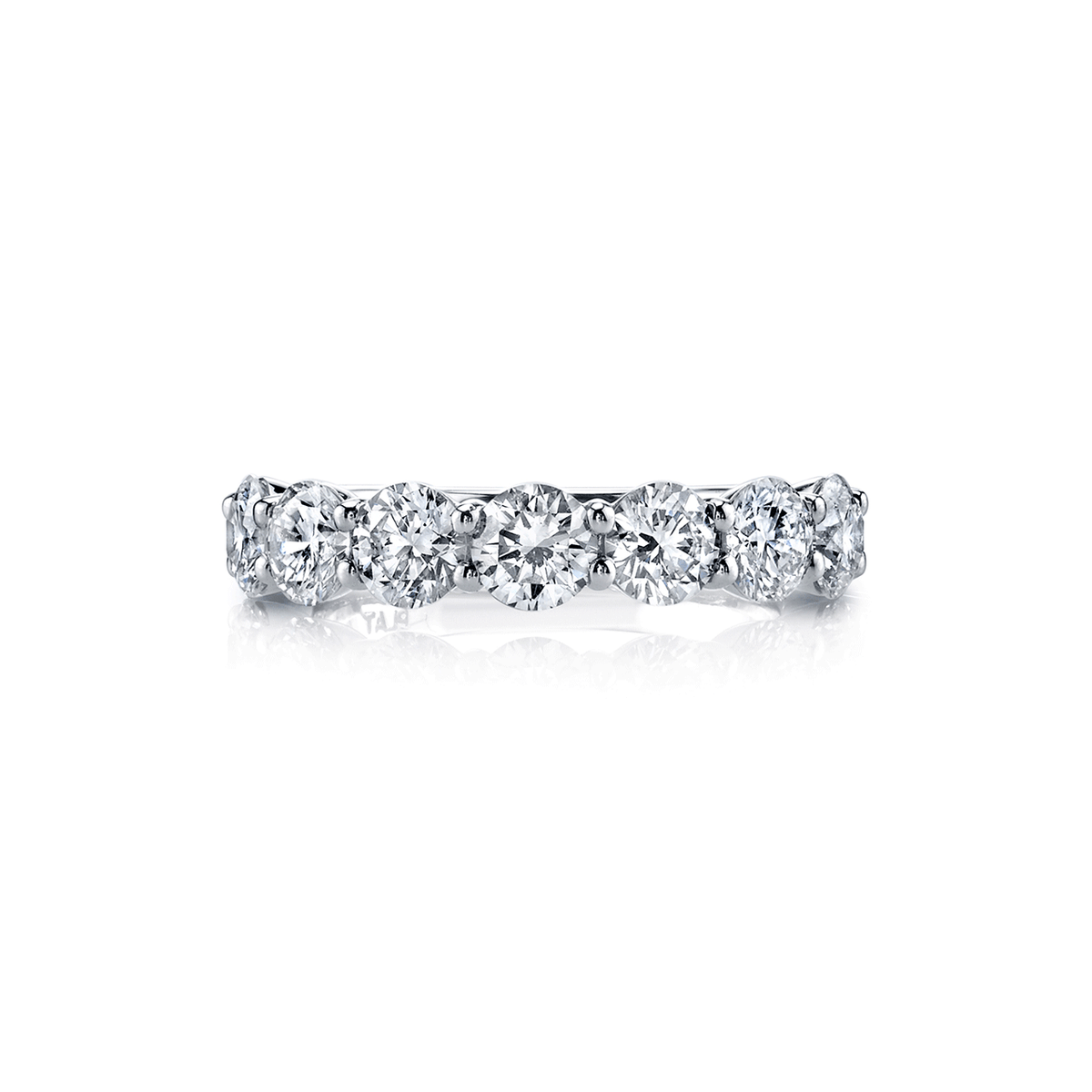Platinum and Round Diamond 3.51 Total Weight Band