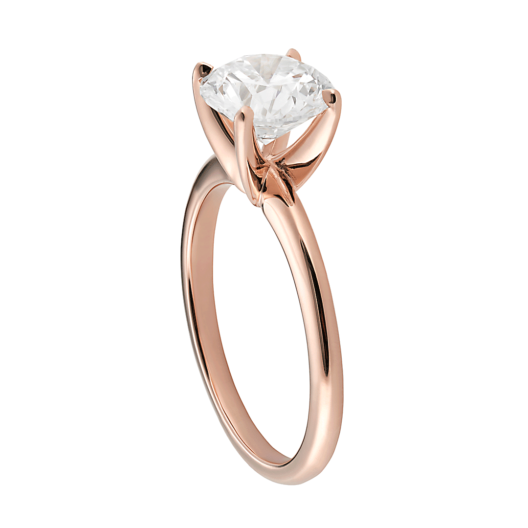 Hamilton Select Collection 14k Rose Gold and 1.00 Total Weight Diamond Engagement Ring