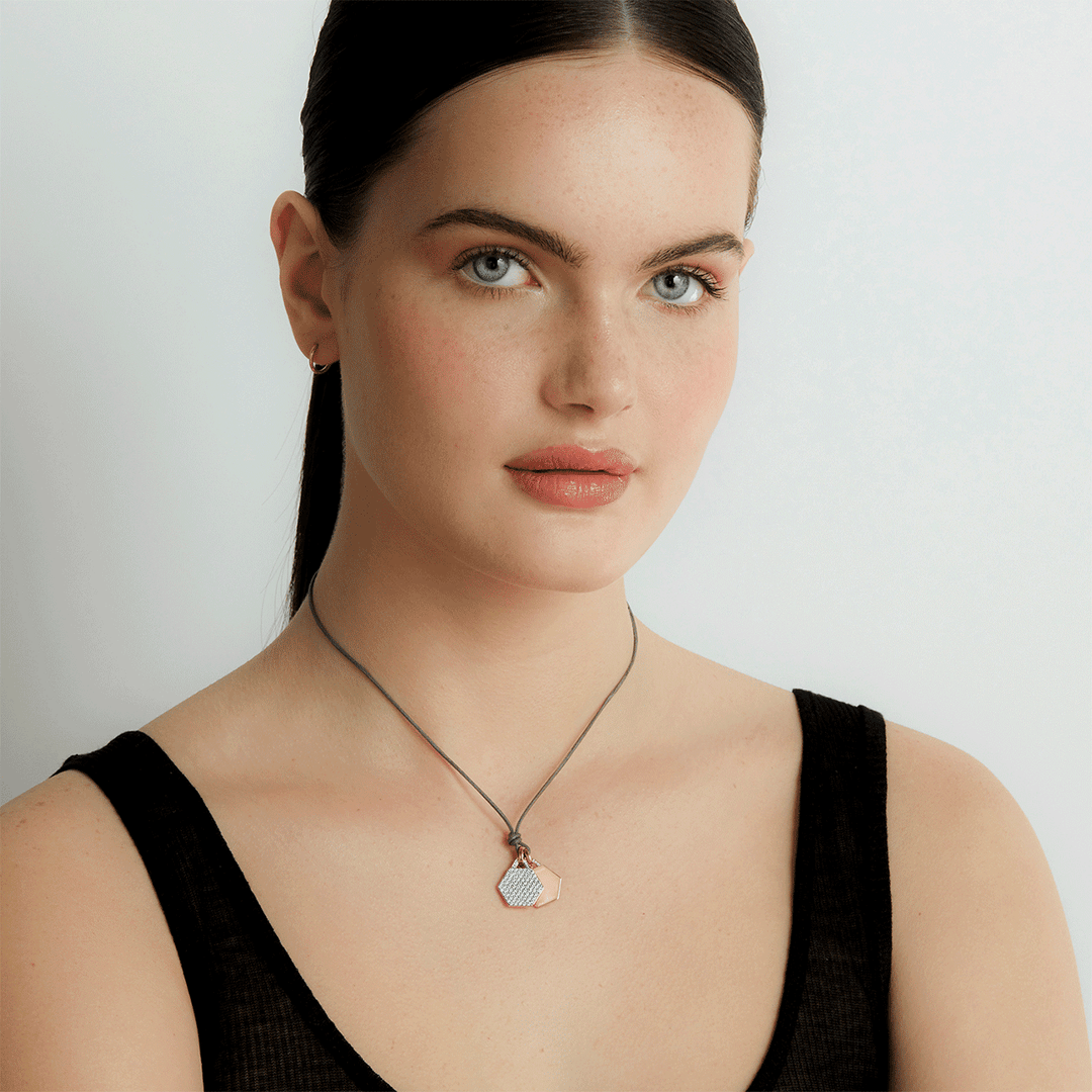 Walters Faith Dora 18k Yellow Gold and Diamond Hexagon Charm