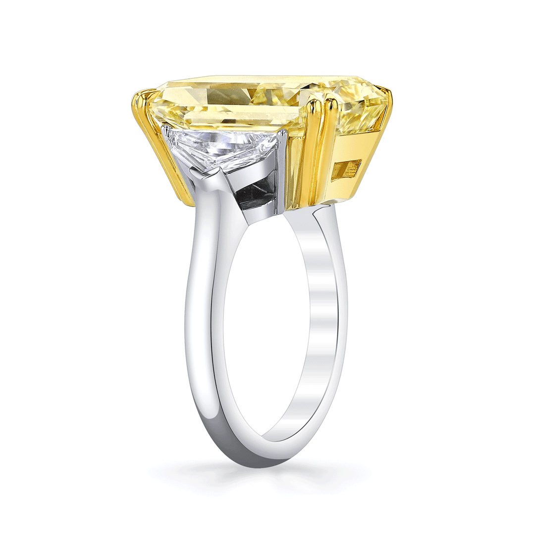 Private Reserve Platinum and 18k  Gold 11.67 Total Weight FLY Diamond Ring