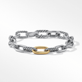 David Yurman Madison Chain Bracelet Sterling Silver with 18k Yellow Gold, 8.5mm