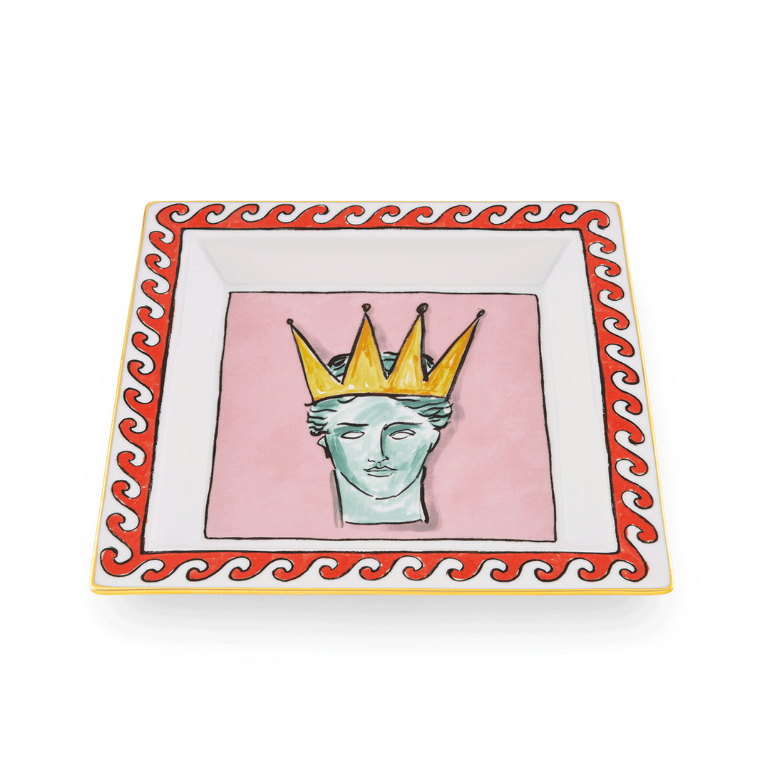 Ginori 1735 Il Viaggio Di Nettuno Pink Change Tray