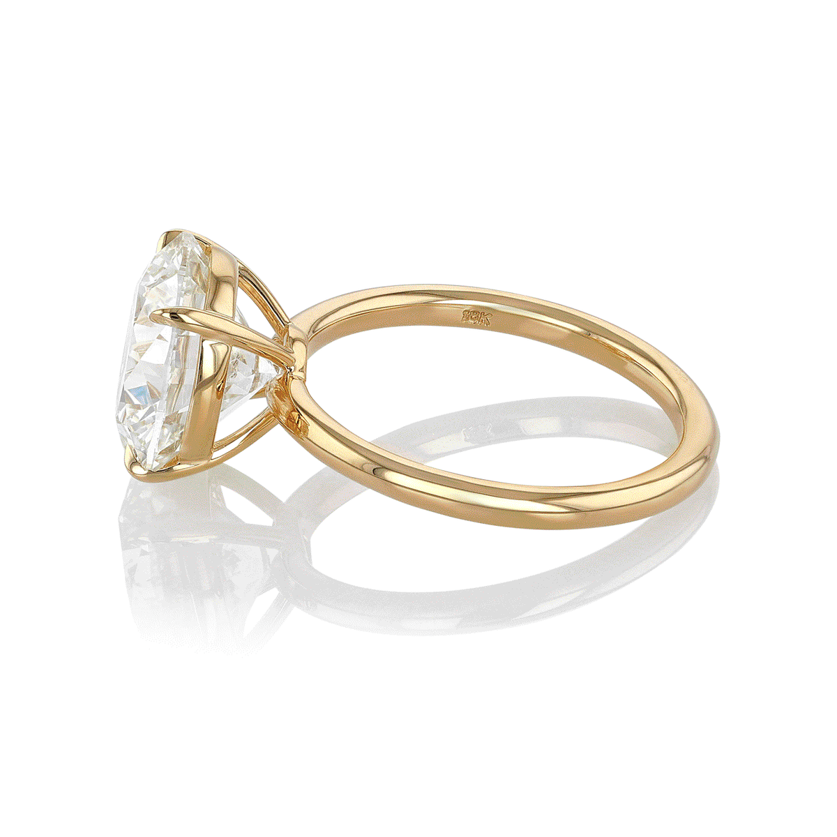 Hamilton Solitaire Origin 18k Yellow Gold and 4.70 Total Weight Diamond Engagement Ring