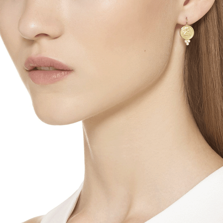 Temple St. Clair 18k Yellow Gold Angle Earrings