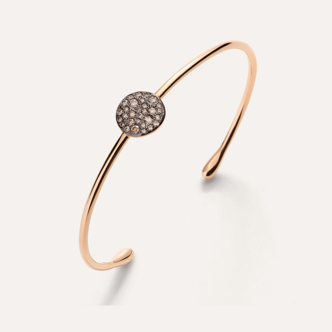 Pomellato Sabbia 18k Rose Gold Brown DiamondBracelet